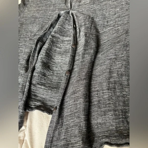 Eileen Fisher linen blend grey cardigan jacket medium shirt - Picture 7 of 10